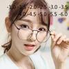 Diopter Sph 0 -0.5 -1 -1.5 -2 -2.5 -3 -3.5 -4 -4.5 Finished Myopia Glasses Oversize Metal Frame Prescription Glasses