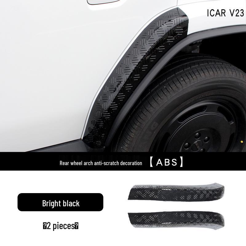 Chery ICAR V23 Headlight Eyebrows & Front Bumper Fog Light Protector with Fan