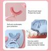 Spazzolino per bambini Materiale per uso alimentare Rimuovi le macchie dei denti A forma di U Bocca intera Pulizia dei denti Spazzolino per bambini