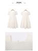 23 Summer Girls' Formal Square Neck Princess Long Dress - Fashionable Sweet Performance Outfit for Middle and Big Children
