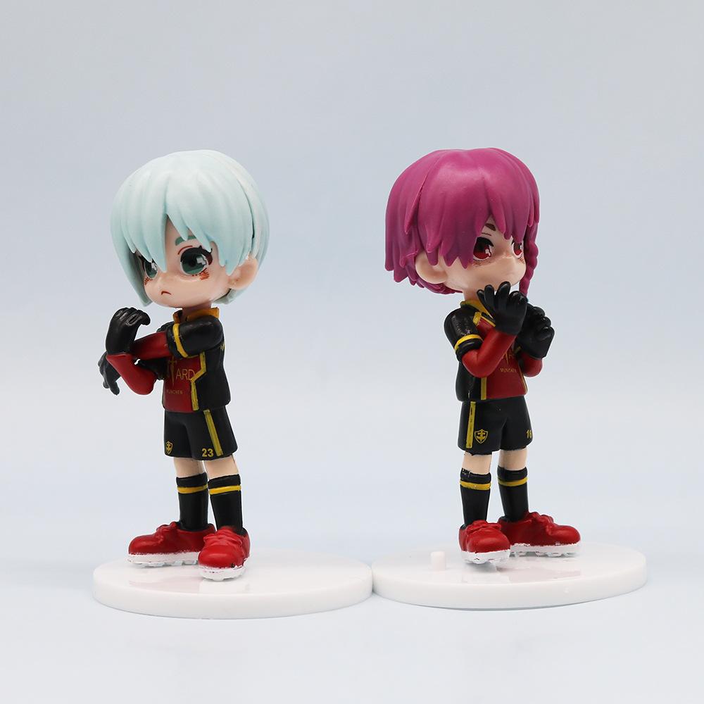 6pcs/set BLUE LOCK Figure Model Toys Anime Nagi Bachira Meguru Barou Shouei Reo Mikage Doll