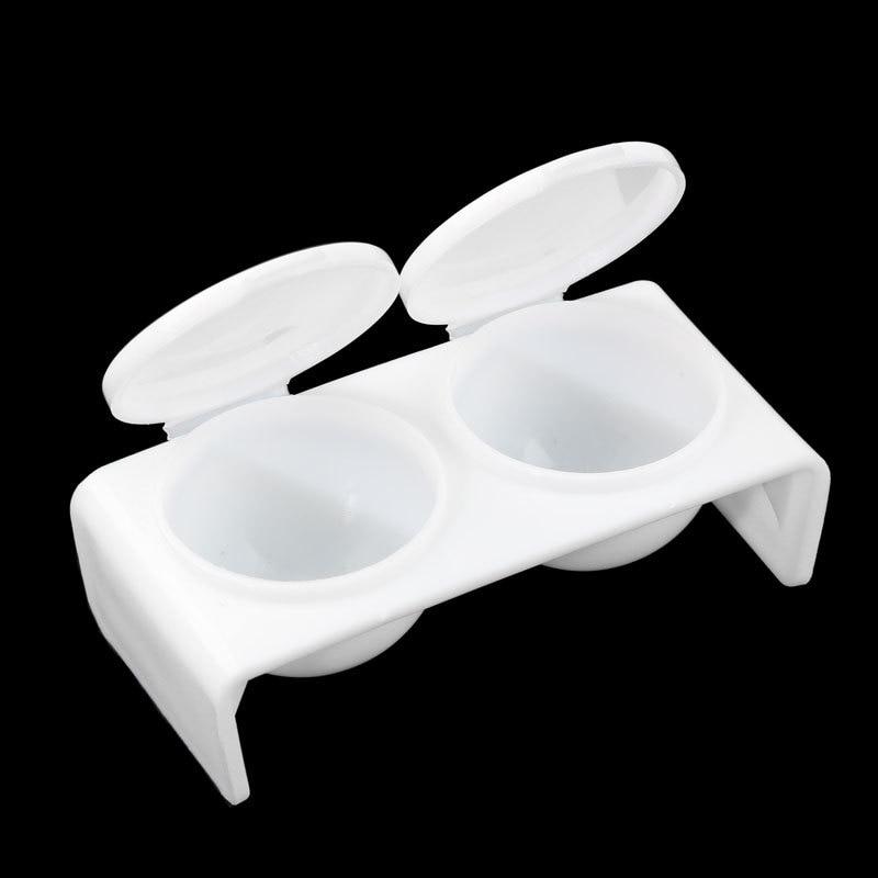 Doppelbecher-Dappenschale mit Deckel für Acryl-Nagelkunst, Acryl-Flüssigpulver-Haltebehälter, Waschbürstenbecher, Maniküre-Werkzeug