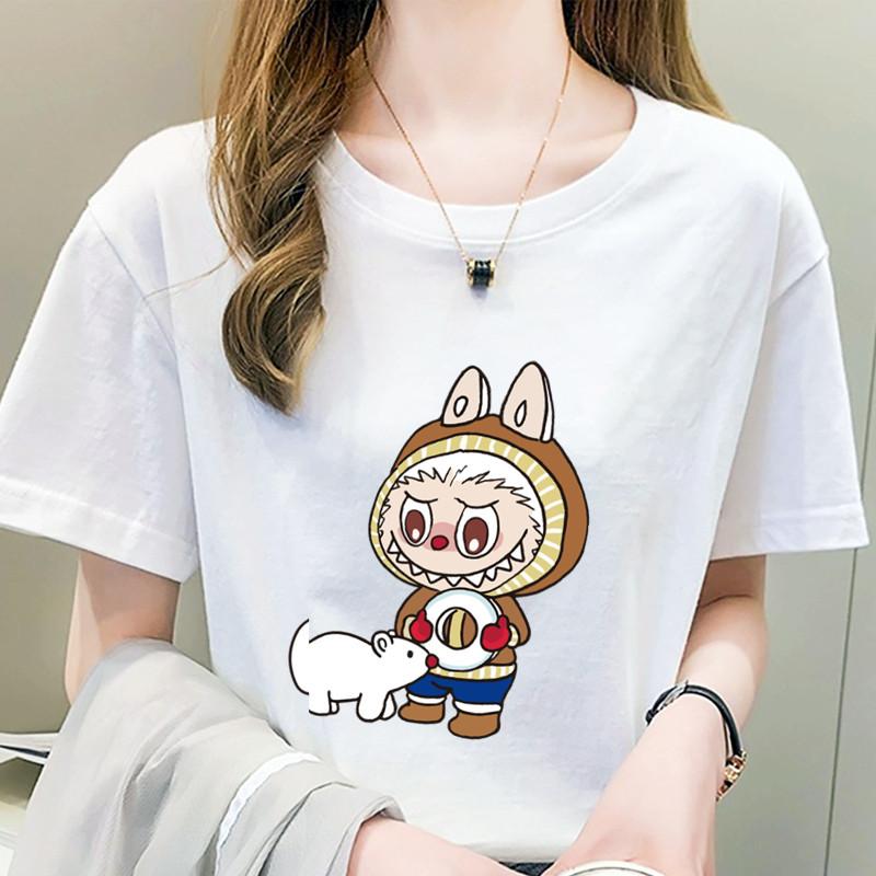 

Женская футболка Labubu Модный стиль Корейский модный топ Милый топ с 3D-принтом Labubu S-6XL 5XL