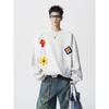 Unisex Floral Embroidered Sweatshirt - Spring & Autumn Trendy Round Neck Casual Base Layer