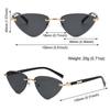 Unisex Triangular Unique Temples Shades For Women Men Cat Eye Sunglasses Cut-Edge Punk Hip-Hop Sun Glasses UV400 Protection