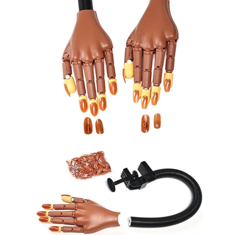Detachable Nail Training Hand Model Magnetic Base Realistic Manicure Practice Tool Compact ABS