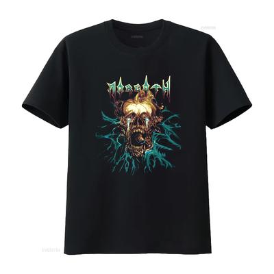 Morgoth Tour Vintage Vzácné Černé Death Metalové Tričko Gotický Tisk Lebky vintage Vyprané designové oblečení Top Pro Každodenní Nošení Neformální