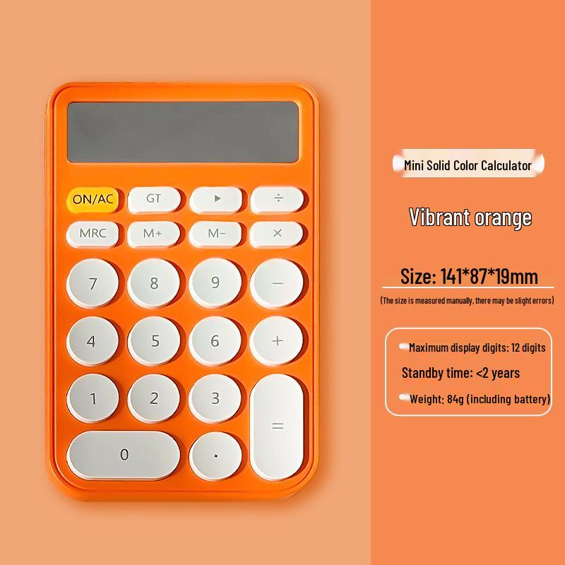 Compact 12-Digit Multifunction Calculator for Office, School, and Exams