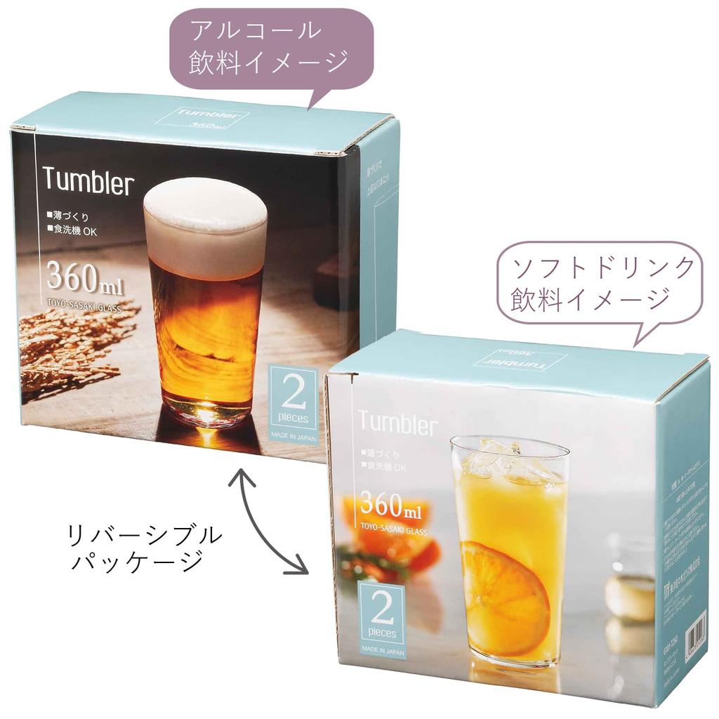 Toyo Sasaki Glass Tumbler Glass Thin Glass Set Tumbler Set 360ml Set of 24 Made in Japan Dishwasher Safe Pair Glass Cup Beer Glass Highball Glass Sour