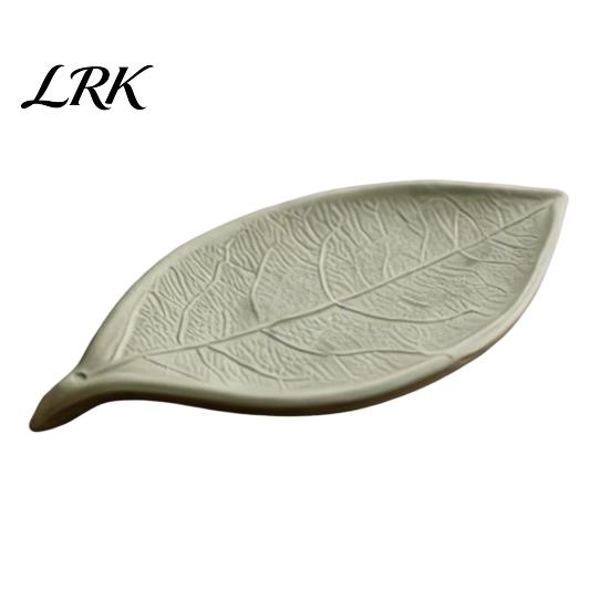 Ring And Earring Dish 3D Printed Leaf Shaped Jewelry Tray, Dish, Entryway Table Trays, Bionic Design Tray Decorative Trinket Organizer for Rings