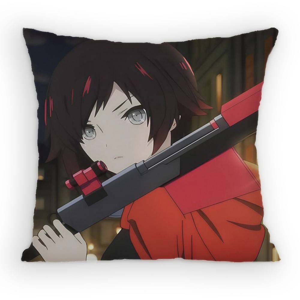 Rwby Ice Queendom Ruby Rose Pillow Case Anti-Dustmite Pillowcase Invisible Zipper Silky Sofa Cushion Cover For Bedroom