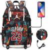 Large Capacity USB Charging Backpack for Teenage Students Boys Girls Casual Travel Basketball  Collection Bookbag