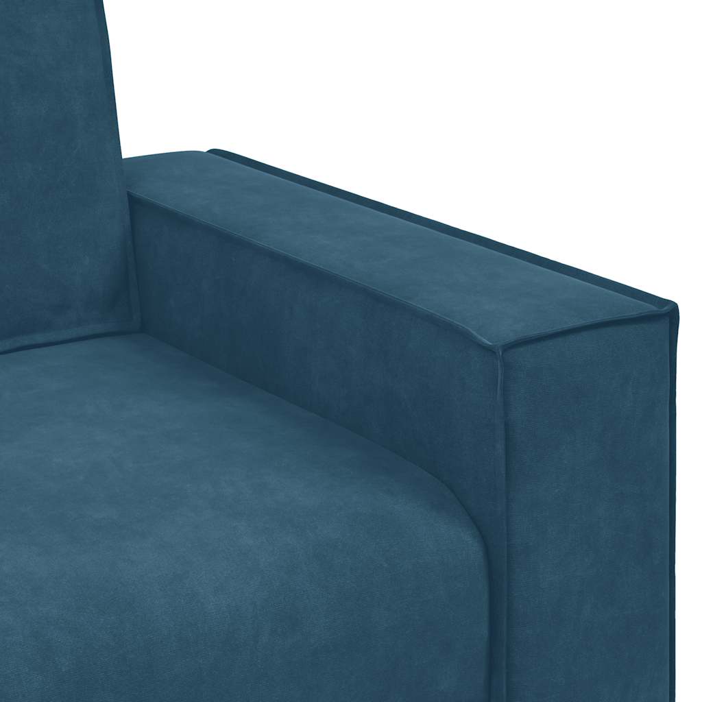 2 Seater Sofa Blue 180 X 78 X 84 Cm Velvet