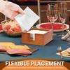 2 Stück Quadratische Holz Taschentuchbox Esszimmer Serviettenhalter Küche Papierhandtuchspender Hülle Zuhause Restaurant Tischzubehör