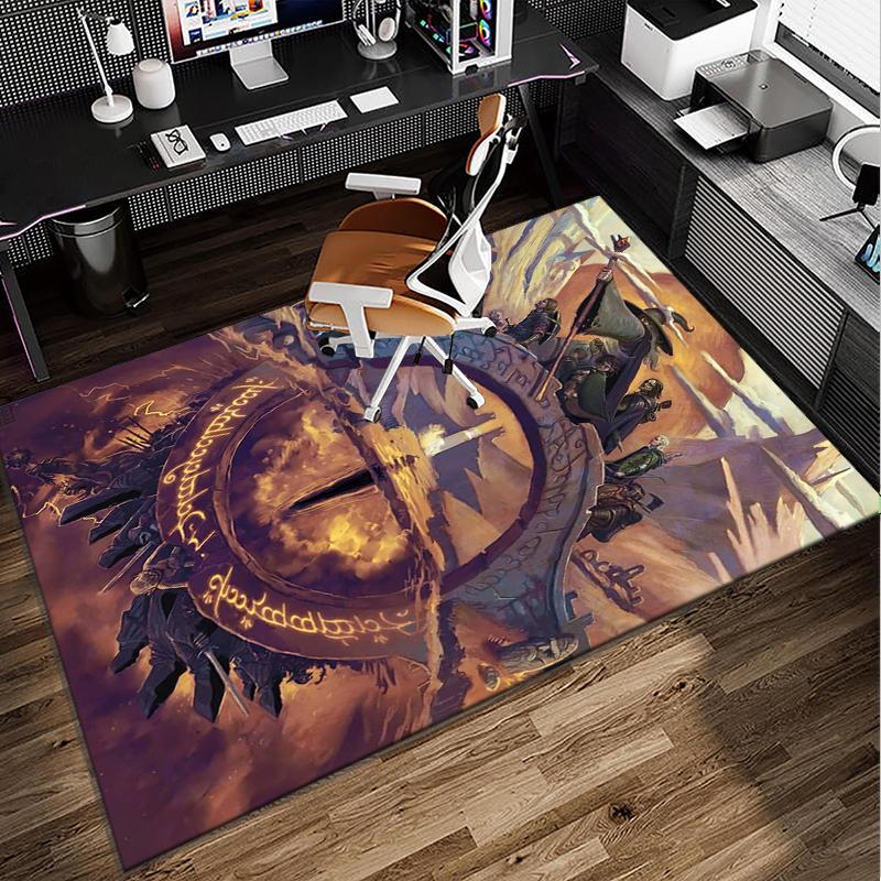Middle-earth Map Adventure The Lord Office Rug Chair Mat, Game Carpet, Suitable for Front Door, Bedroom, Living Room, Desk, Holiday Gift