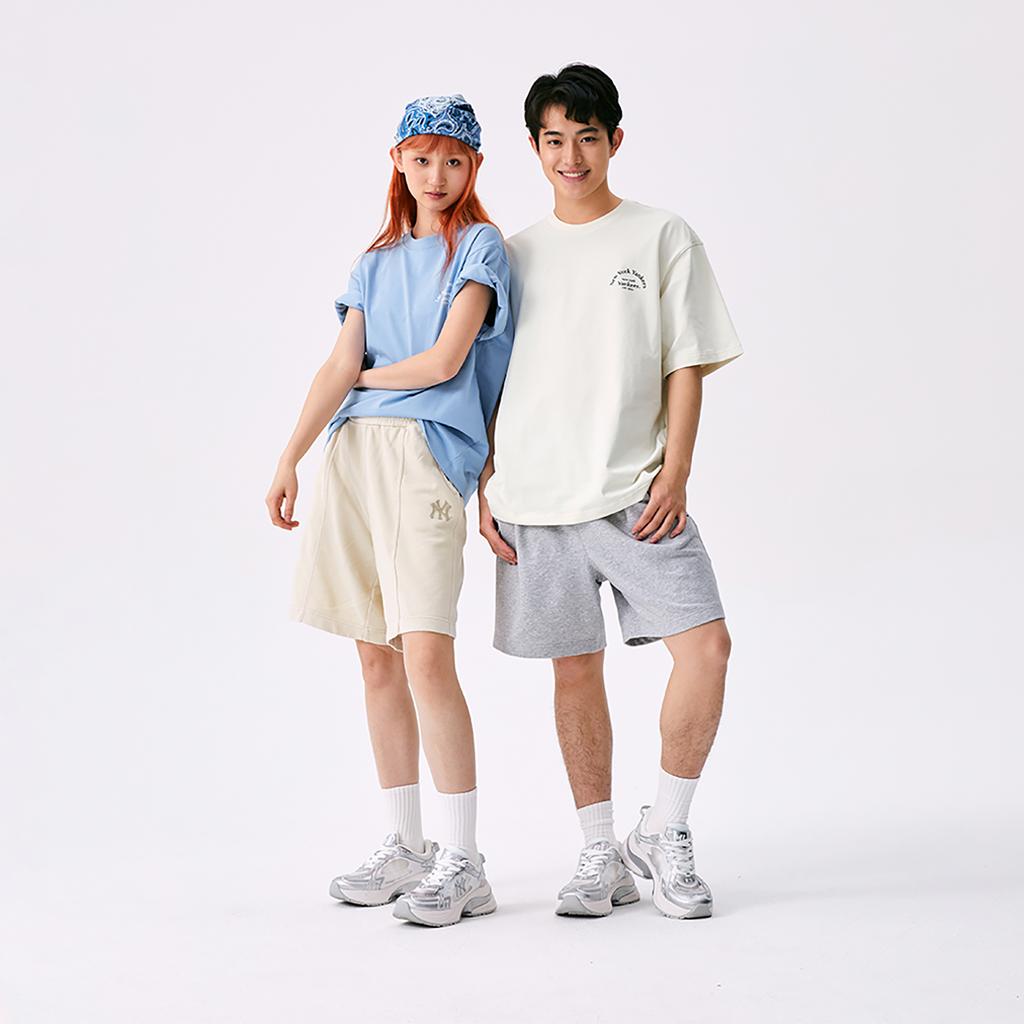 New MLB New York Yankees Basic Collection SS25 Casual Shorts Women's Beige 3ASPB2053-50SAM