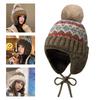 Ear Protection Knitted Cap Warm Beanie Hats Fashion Bomber Hat  for Women