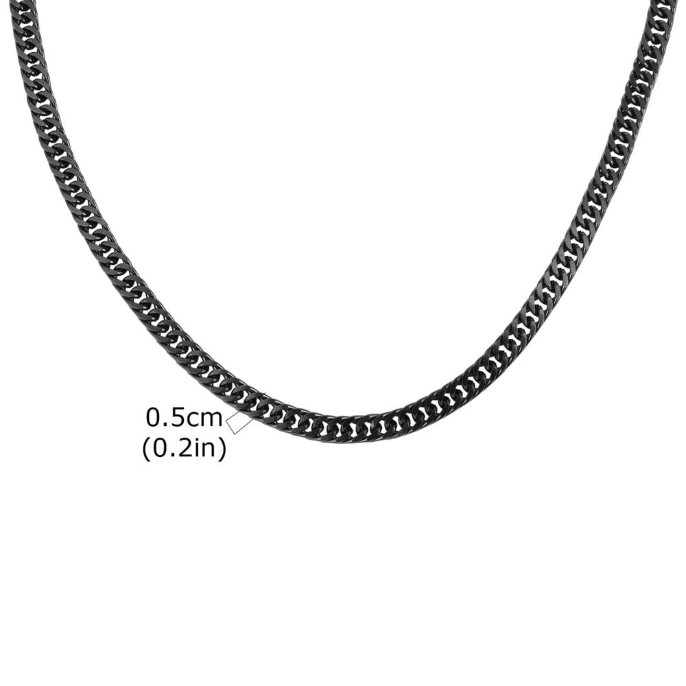 Vnox 3/5/7/9mm dikke Cubaanse schakelkettingen voor mannen en vrouwen, eenvoudige Miami schakelketting, waterdichte roestvrijstalen unisex ketting