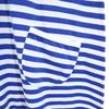marimekko border Long sleeve one piece 160 Blue x white Kid's Used