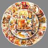 Golden Autumn Stickers: 50 Waterproof Cartoon Leaves for Planners and Notebooks