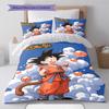 Dragon Ball Sitting Calm Pose Bedding Set Anime Duvet Cover Polyester Soft Comforter Set -QJY