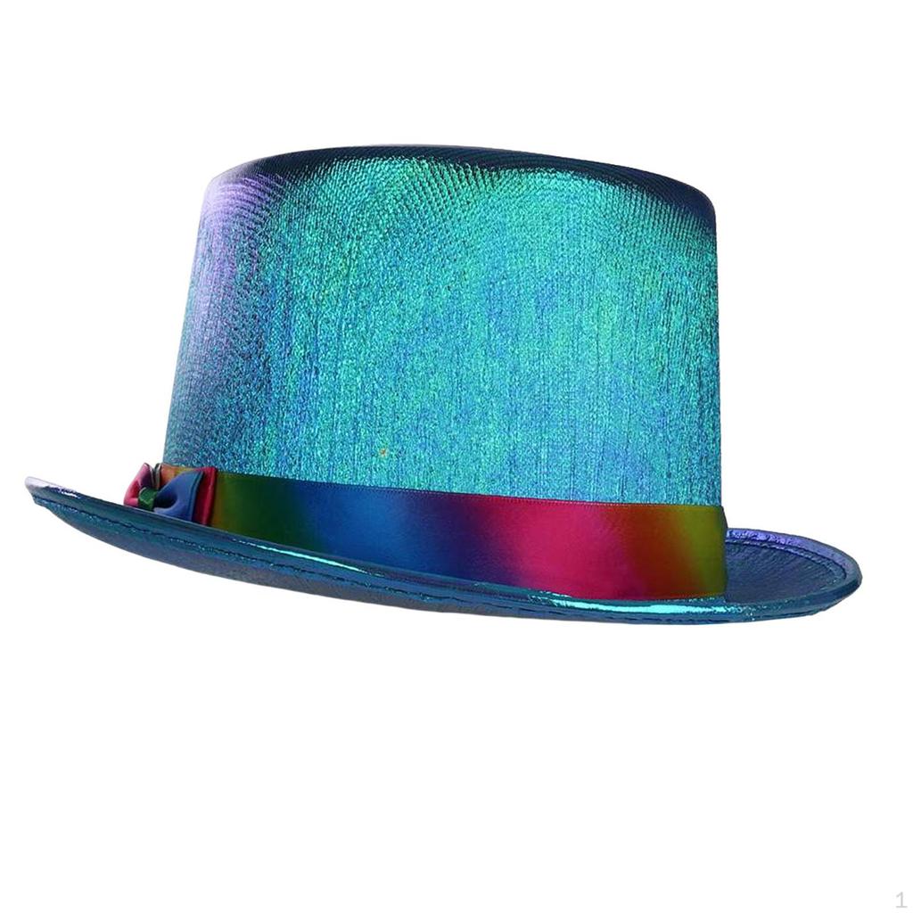 Casual Jazz Top Hat Dress Sun Costume Party Unisex Gentleman Cap for Outdoor Travel