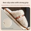 Mode Neue Herbst- und Winter-Pelzslipper für Damen, dicksohlige und plüschig warme Indoor-Hausschuhe, rutschfeste Baumwollpantoffeln