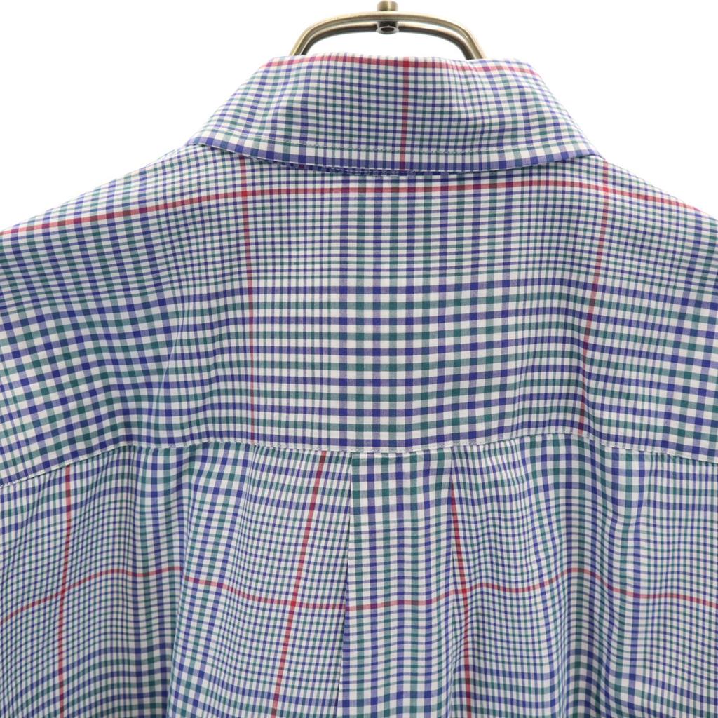 L.L.BEAN 80s Vintage Check Pattern Short Sleeve Button Down Shirt Men's Used