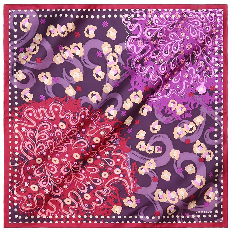 MARJA KURKI Joyful Mulberry Silk Medium Square Scarf