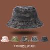 New Washed Old Retro Camouflage Soft Bucket Hat Men And Women Outdoor Mountaineering Sun Hat Sun Protection