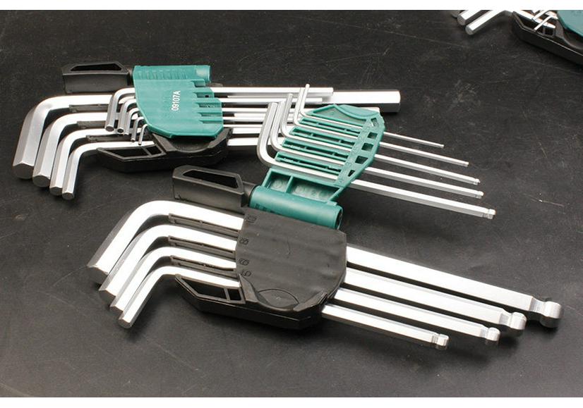 SATA Tools 9-Piece Extended Extra-Long Hex Key Wrench Set