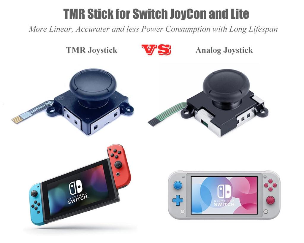 ElecGear Replacement TMR Joystick Set for and Lite Includes Electromagnetic Control TMR Joysticks Repair Tools 2-Piece Switch, OLED, Controllers, +