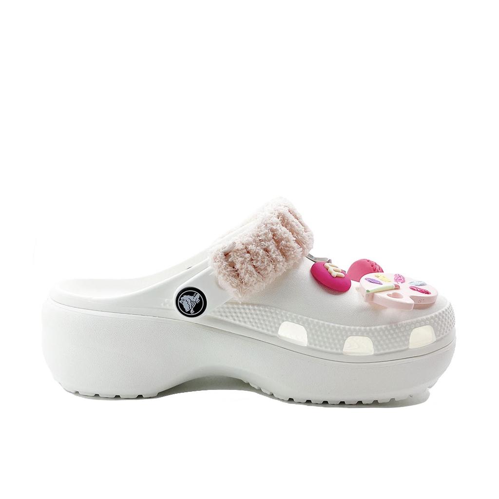 Crocs Classic Platform Clog EVA Mandarin Duck Rabbit Candy Party Fashionable and Comfortable Hole Shoes Unisex Pink White