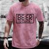 Camisetas para hombre Camiseta gráfica divertida Hora de la cerveza Camisetas para despedida de soltero Equipo de bebida Conjunto a juego Sobredimensionado Ropa de calle Y2k Tops