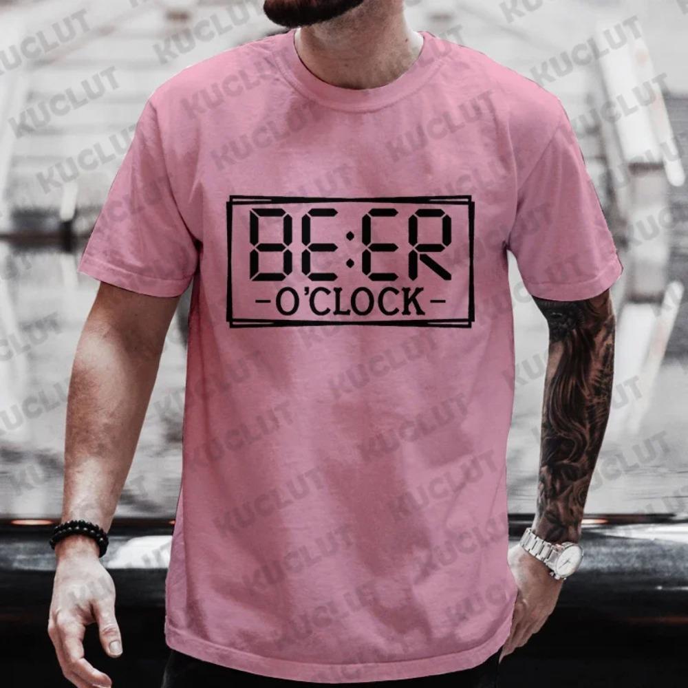 Camisetas para hombre Camiseta gráfica divertida Hora de la cerveza Camisetas para despedida de soltero Equipo de bebida Conjunto a juego Sobredimensionado Ropa de calle Y2k Tops