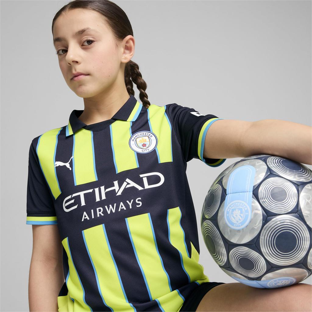 Sporty MCFC Away Jersey Replica Jr 775089 Kinder 24 Farbe New Glow [PUMA] Herbst/Winter Navy/Gelb (02)
