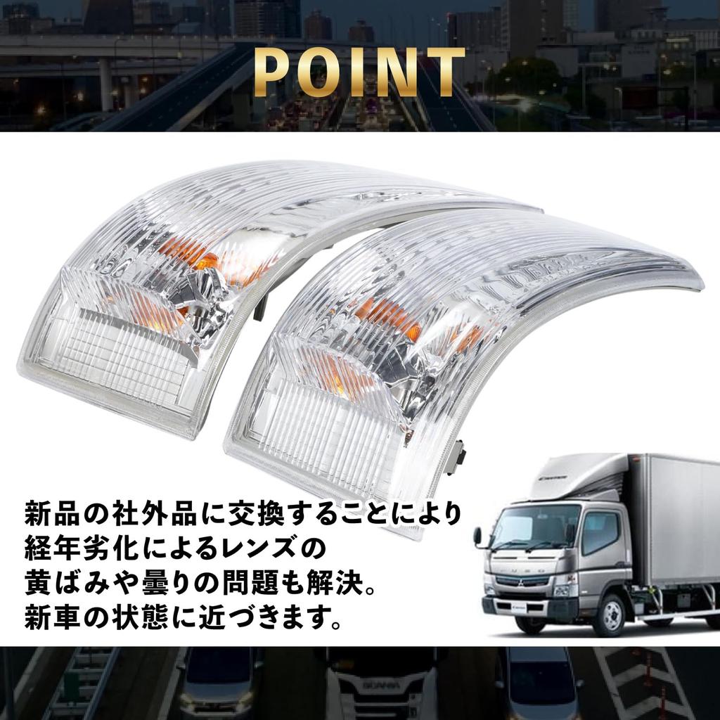 Ra1zing BlueTec Universal Turn Signal Lenses for Mitsubishi Fuso Canter Trucks Right Side Left Side Passenger of (FBA00/20/30/50/60, FEA20/50/80,