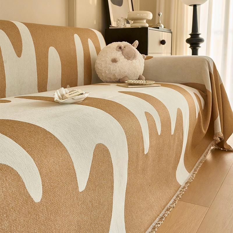 

Чехол для дивана универсальный на все сезоны 2025 весна и осень новый диванный плед всевключающий, защита от царапин кошек, ощущение высокого класса, цельный чехол 180*300cm