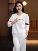 Women's Spring-Autumn 2026 Fashion: Loose Round Neck Hoodie and Casual Running Suit Set