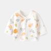 Newborn Boneless Pure Cotton Velcro Half-Back Pajamas - Spring/Autumn Style Baby Top