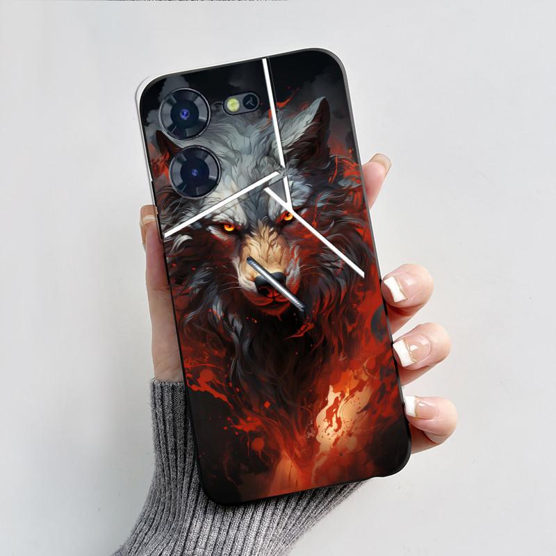 For Tecno Pova 5 Pro Case Cover Shockproof Black Wukong Phone Cases For Tecno Pova 5 Silicone Back Cover Pova5 Pro Bumper Fundas