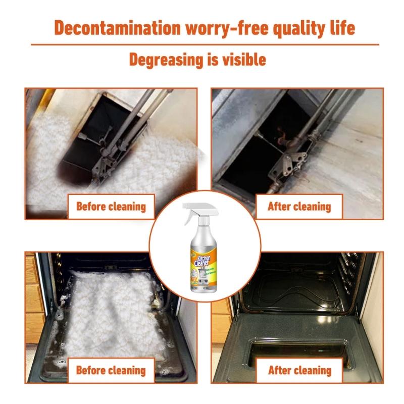 3pcs 60ml Kitchen Cleaner Range Hood Oil Stain Cleaner Multifunctional Cleaning Agent Supplies Kitchen Supplies