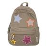 Zaino in velluto a coste, grande capacità, zaino, borsa da scuola, studente delle superiori, studente delle medie, borsa tesoro, piccolo, fresco, tinta unita