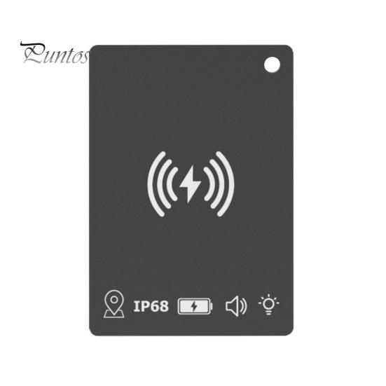 Ultra Slim Tracking Device Rechargeable Wallet Tracker Card Wireless Charging IP68 Waterproof Ultra-Thin GPS Item Finder Locator Luggage Purse