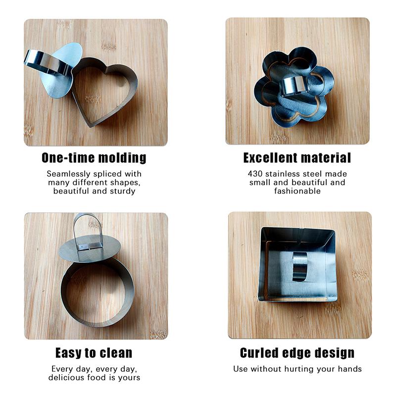 Forma do ciasta DIY Stal nierdzewna Narzędzia do dekoracji Okrągły Srebrny Pierścień Krajalnica Nożyk Ręczny Do Pieczenia Akcesoria do Dekoracji Ciasta