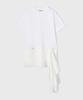 Yunse Draped Satin Dress (White)
