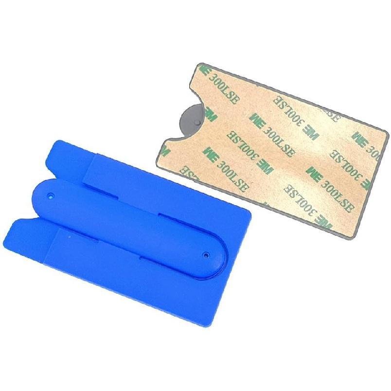 Card Holder with Cell Phone Stand,Stick-on Silicon Rubber Smartphone Sleeve Support Wallet(6pcs)