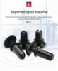Nylon Expansion Rivet Set: Male-Female White/Black Snap Button for PC Board