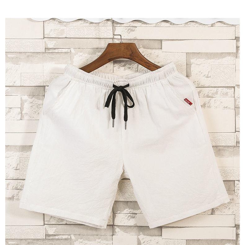 

Мужские летние тонкие хлопково-льняные повседневные белые брюки в китайском стиле 4XL