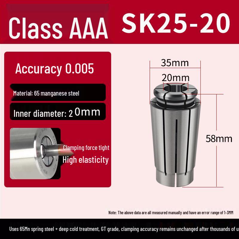 High-Precision SK16 Collet Chuck for CNC Engraving Machine